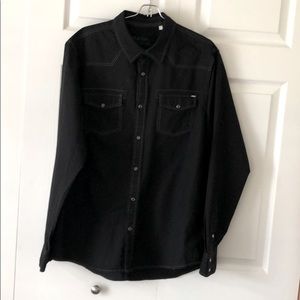 Guess Men’s Long Sleeve Black Shirt XL